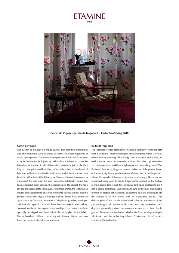Press Information - Carnet de voyage – Jardin de fragonard