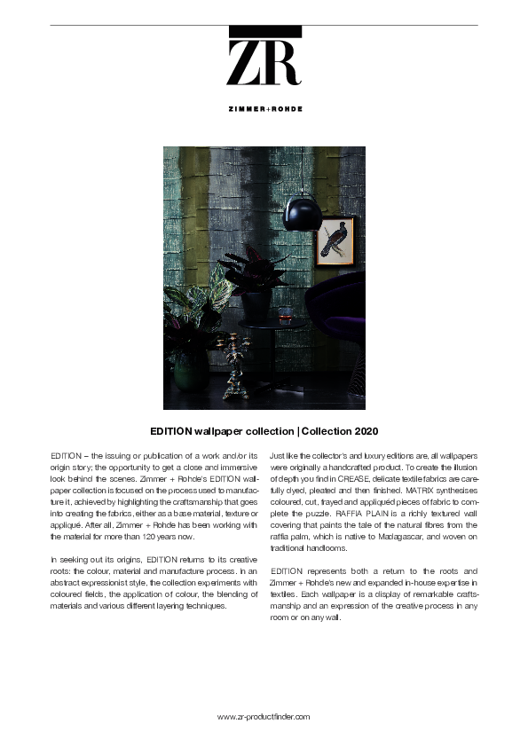 Press Information - Wallcovering Edition
